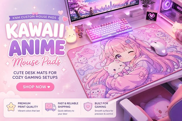 Kawaii Anime Mouse Pad – Pastel XXL Desk Mat