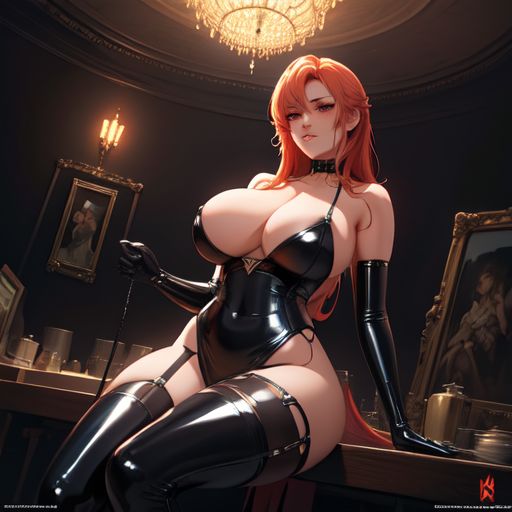 Super Hot Anime Woman in Latex Mouse Pad