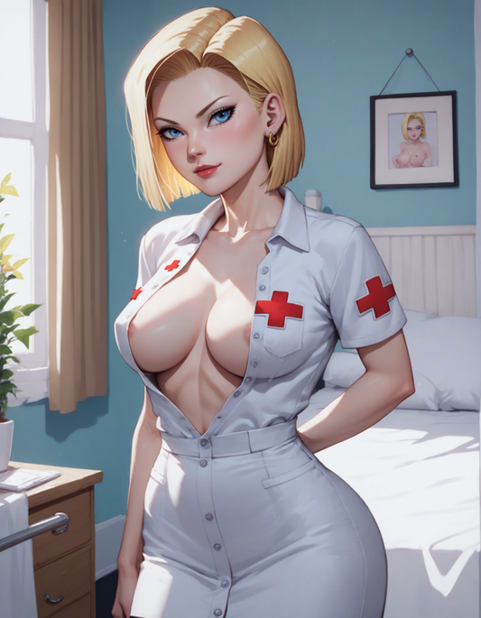 Android 18 Nurse Mouse Pad