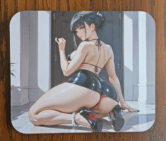 Custom Goth Latex Booty Mouse Pad