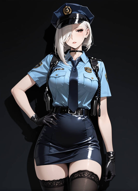Police Officer Anime Mouse Pad